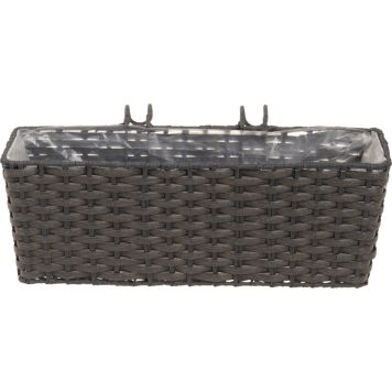 Parvekelaatikko Onyx harmaa 38,5 x 13,5 x 14 cm