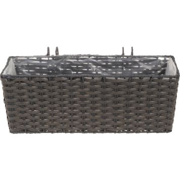 Parvekelaatikko Onyx harmaa 44 x 19 x 16 cm