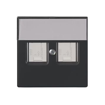 Datapistorasia ABB Impressivo 2 x RJ-45 1819-885P Mattamusta 63 x 63 mm