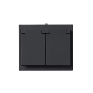 Pistorasia ABB Impressivo 2-os 302EUJW-885P IP44 Mattamusta 100 x 85 mm