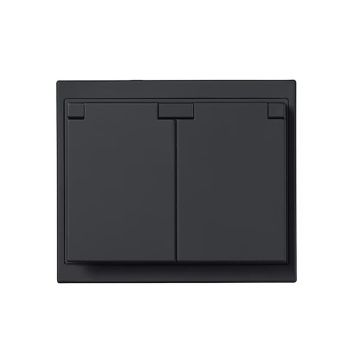 Pistorasia ABB Impressivo 2-os 302ESW-885P IP44 Mattamusta 85 x 100 mm