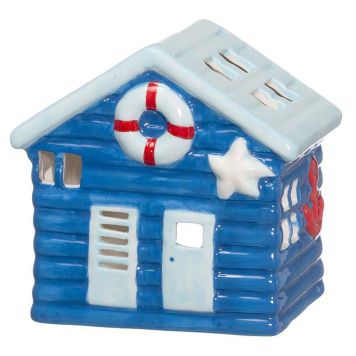 Lyhty Beach Hut 4living sininen/vaaleansininen 14 cm