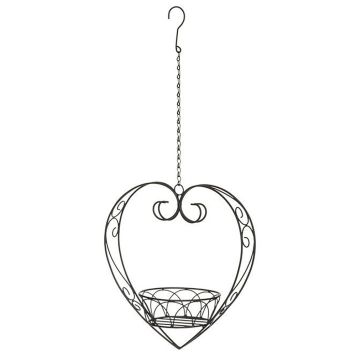 Amppeli sydän 4living musta 33 x 18 x 72 cm