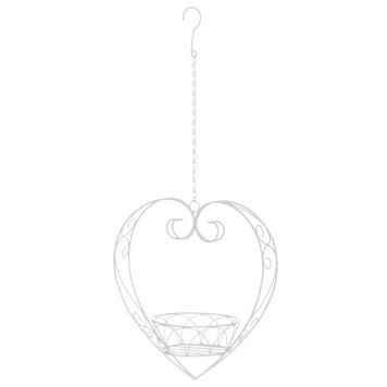 Amppeli sydän 4living valkoinen 33 x 18 x 72 cm