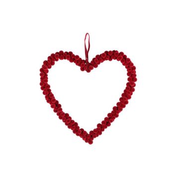 Sydänpallokranssi Winteria punainen 25 cm