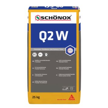 Kiinnityslaasti Schönox Q2 W 25 kg valkoinen