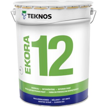 Sisämaali Teknos Ekora 12 Maalarinvalkoinen 18 l