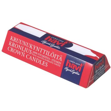 Kruunukynttilä Havi 20 cm 5 kpl valkoinen