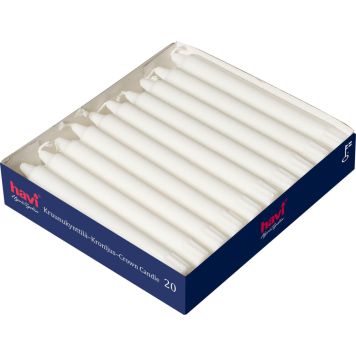 Kruunukynttilä Havi 20 cm 20 kpl valkoinen