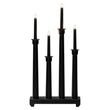 Kynttelikkö Konstsmide musta 4-os