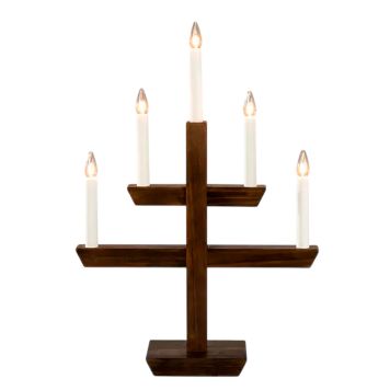 Kynttelikkö Konstsmide ruskea 5-os