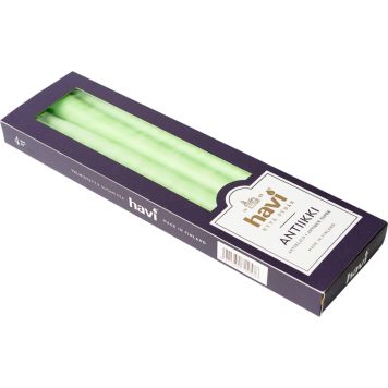 Antiikkikynttilä Havi 8h 4 kpl koivunvihreä