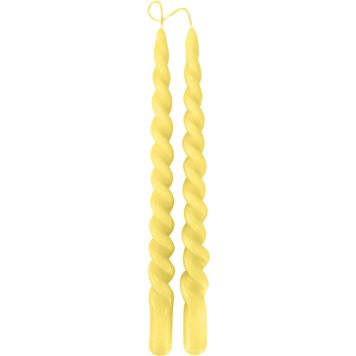 Kierrekynttilä Havi's 30 cm 2 kpl keltainen