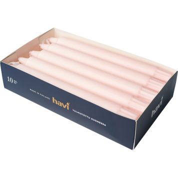 Kruunukynttilä Havi 20 cm puuteri 10 kpl