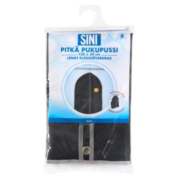 Pitkä pukupussi Sini musta 59 x 150 cm