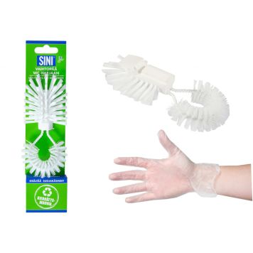 WC-harjan vaihtopää reunusharjalla Sini Valkoinen