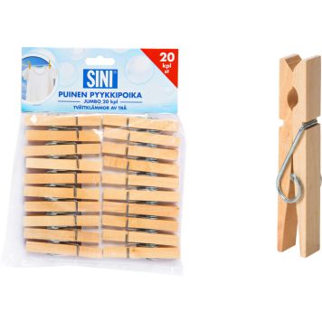 Pyykkipoika Sini Jumbo Puu 20 kpl