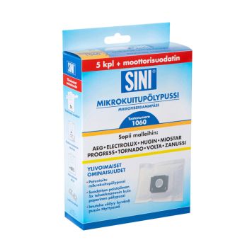 Mikrokuitupölypussi Sini 1060 5 kpl