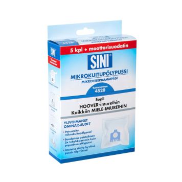 Mikrokuitupölypussi Sini 4520 5 kpl