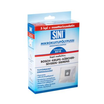 Mikrokuitupölypussi Sini S56510 5 kpl