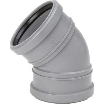 Muhvikulma Uponor 110 x 45°, Harmaa