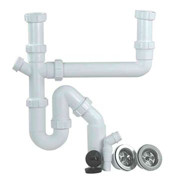 Keittiövesilukko Gelia 2-altainen 50 mm