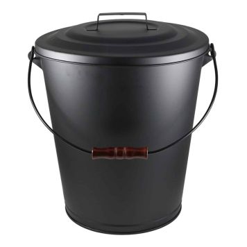 Tuhkasanko kannella Pisla HTT musta 25 l