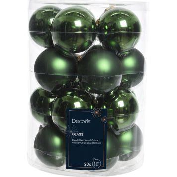 Lasipallolajitelma 20 kpl 6 cm tummanvihreä