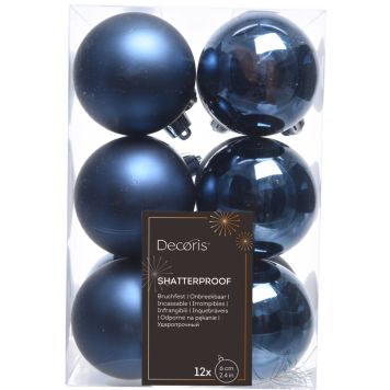 Joulupallolajitelma 6 cm 12 kpl sininen