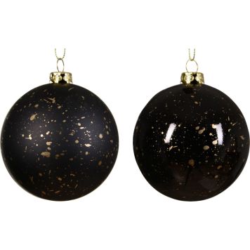 Joulupallo 8 cm mustahile lajitelma