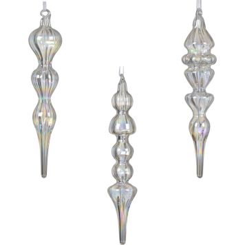 Joulukoriste lasiornamentti 18 cm lajitelma