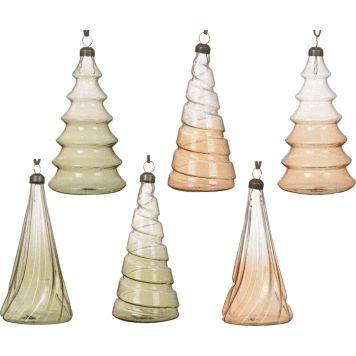 Joulukoriste lasikuusi 12 cm lajitelma