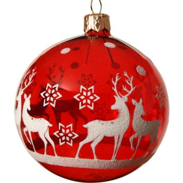 Joulupallolajitelma 8 cm porot