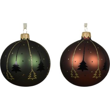 Joulupallolajitelma 8 cm kuuset lajitelma