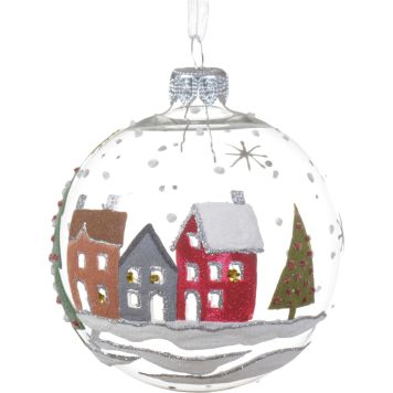 Joulupallolajitelma 8 cm maisemakuvio