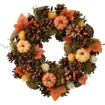 Kranssi 34 cm kurpitsa koriste