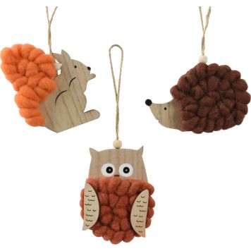 Joulukoriste metsäneläin 8 cm lajitelma