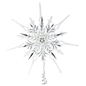 Latvatähti 19 cm hopeinen glitterillä