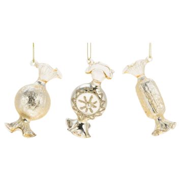 Joulukoriste lasikarkki 9 cm shampanjakulta