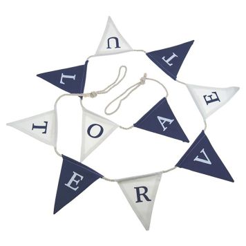 Viirinauha Weiste sininen/valkoinen 180 x 12 cm