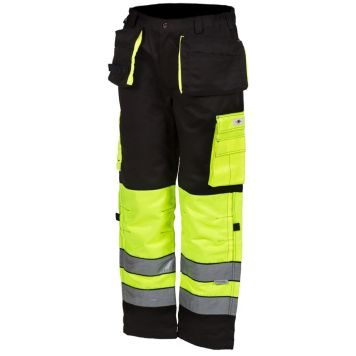 Työhousut riipputaskuilla Lk.1 kelta/musta 4132