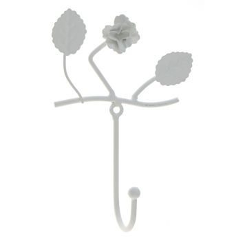 Seinäkoukku Weiste kukka valkoinen 11 x 17 cm