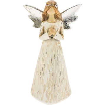 Joulukoriste enkeli 10 cm luonnonvalkoinen