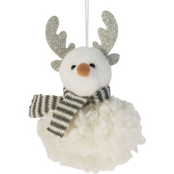 Joulukoriste poro 13 cm valkoinen