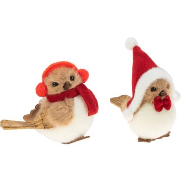 Joulukoriste pikkulintu hatulla 10 cm lajitelma