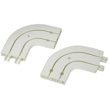 Päätykappale kiskolle Expo Ambiente 2-os valkoinen