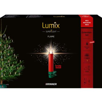 Langaton Kuusenkynttilä Krinner Lumix SuperLight Flame punainen 6 kpl