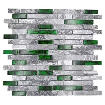 Mosaiikkilaatta Crystal Mix XCM MV608 29 x 30 cm Harmaa/Vihreä