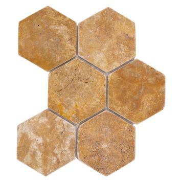 Mosaiikkilaatta Hexagon XNT HX151 Kulta 19,9 x 26,2 cm
