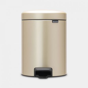 Roska-astia polkimella Brabantia Newicon Metallic Gold 5 l